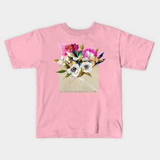 Floral Letter Kids T-Shirt